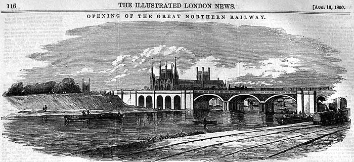 The Great Northern Railway opening in 1850, found on peterboroughimages.co.uk